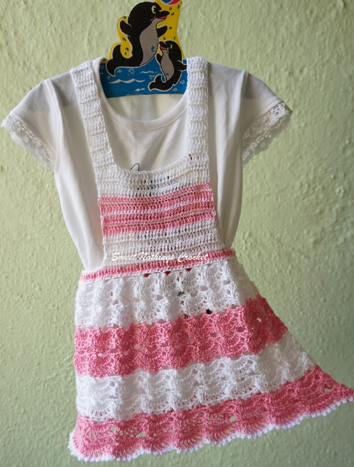 Crochet Baby Pinafore Dress Pattern Sweet Nothings Crochet Shelled Pinafore Ba Dress