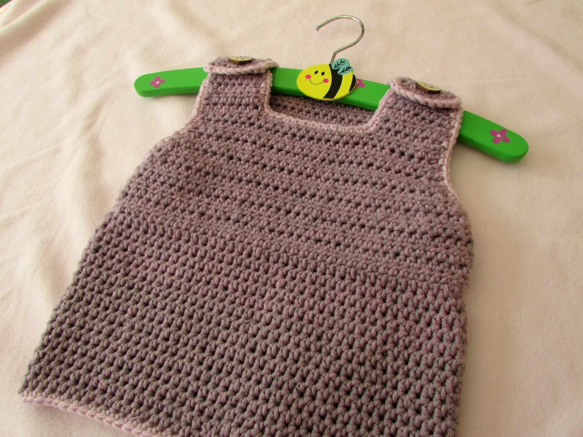 Crochet Baby Pinafore Dress Pattern Very Easy Simple Crochet Pinafore Dress Tutorial Ba And Child