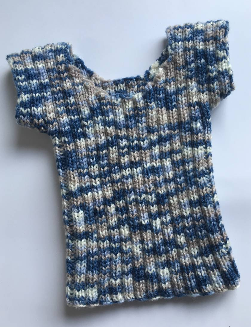 Crochet Baby Singlet Pattern 100 Merino Newborn Ba Singlet Bluebrownwhite Felt