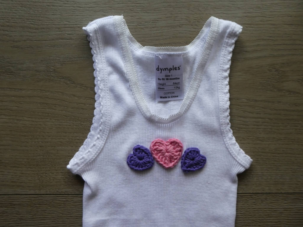 Crochet Baby Singlet Pattern Ba Girl Singlet With Crochet Embellishment Etsy