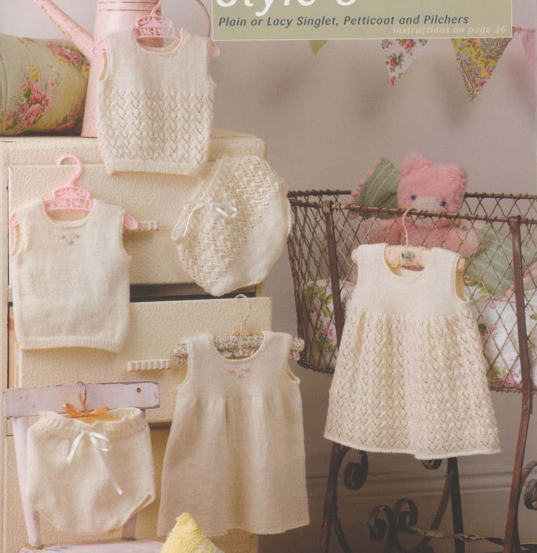 Crochet Baby Singlet Pattern Plain And Lacy Singlets And Pilchers Knitting Free