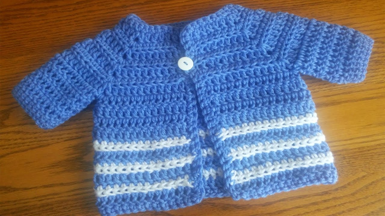Crochet Baby Sweater Patterns Simple Ba Sweater Crochet Project Youtube