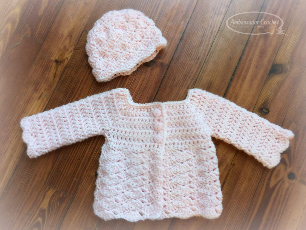 Crochet Baby Sweater Patterns Sweet Shells Ba Sweater Crochet Pattern This 0 3 Month Ba