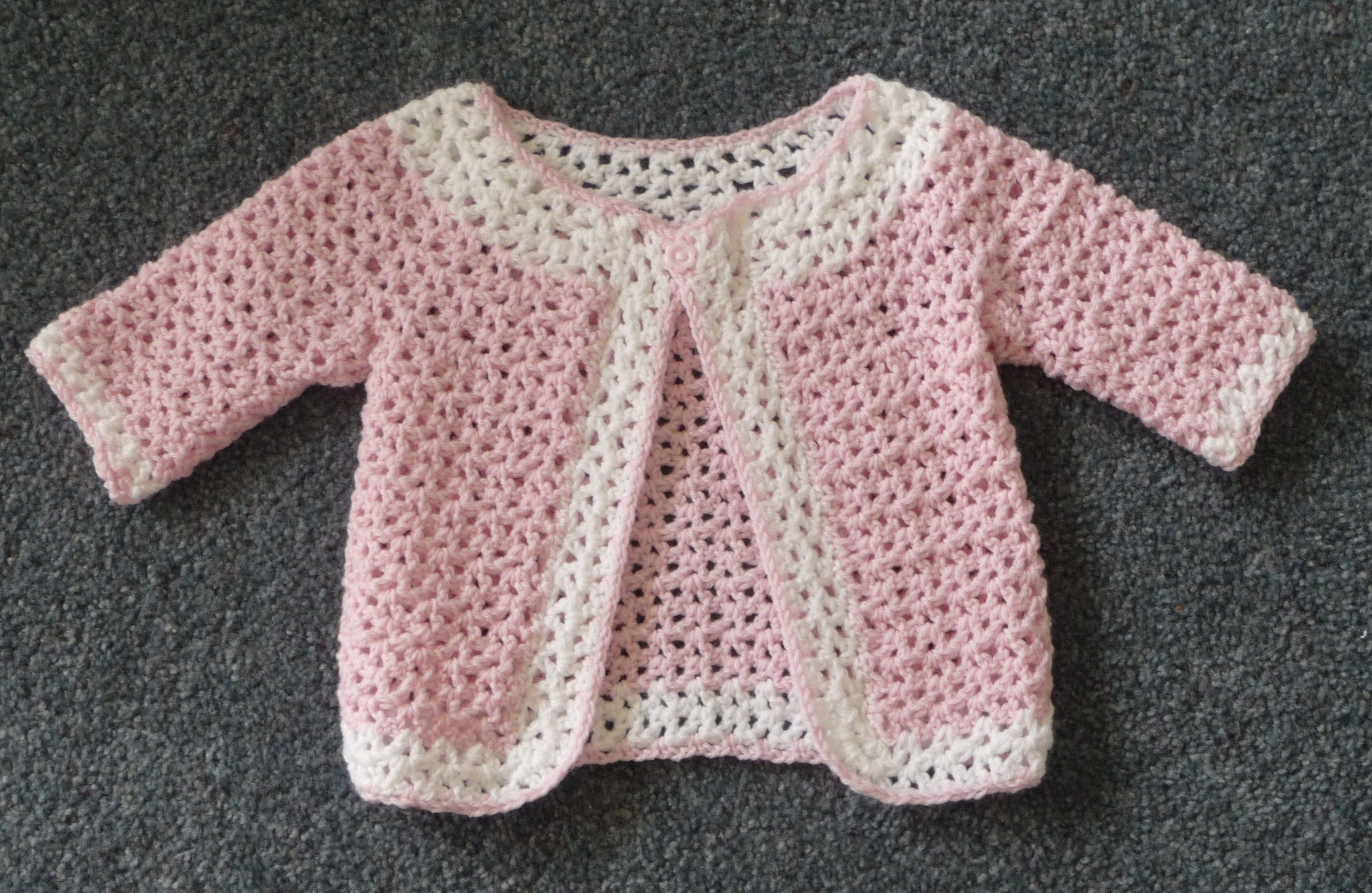 Crochet Baby Sweater Patterns V Stitch Cardigan Knitting And Crochet For Babieschildren