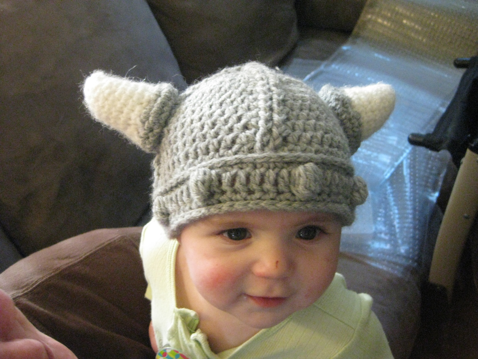 Crochet Baby Viking Hat Pattern Ba Viking Hat With Beard Pattern