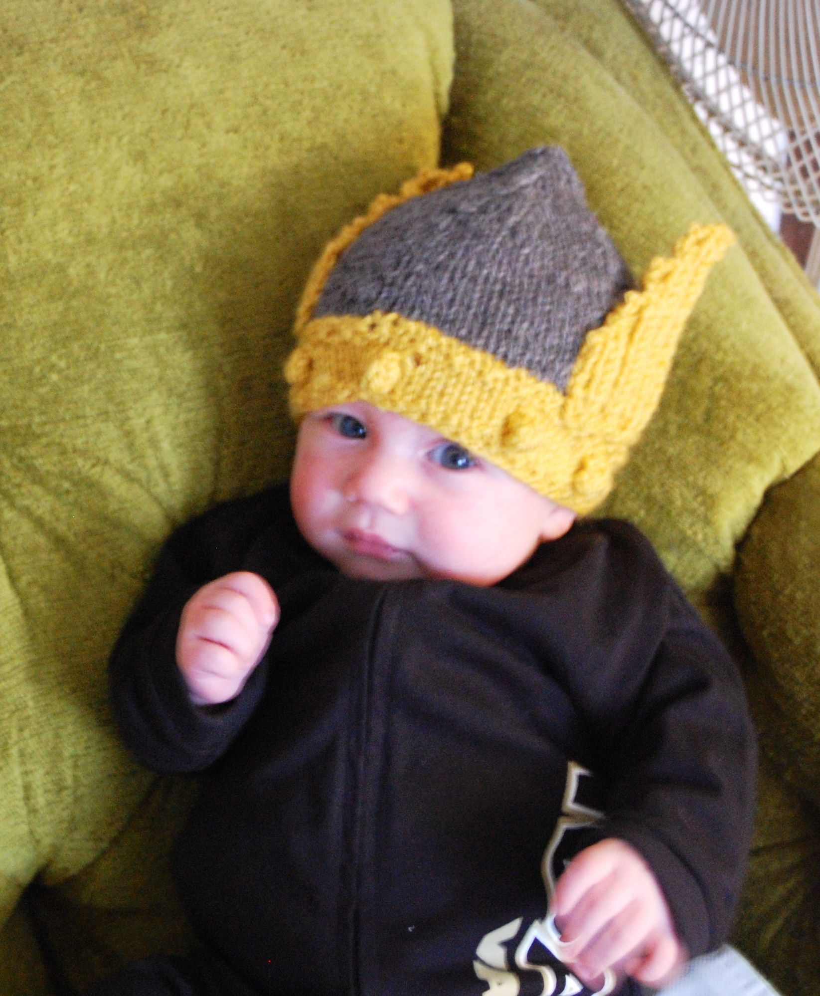 Crochet Baby Viking Hat Pattern Vandal Helmet Knittybutton Knit Knacks Pinterest Knitting
