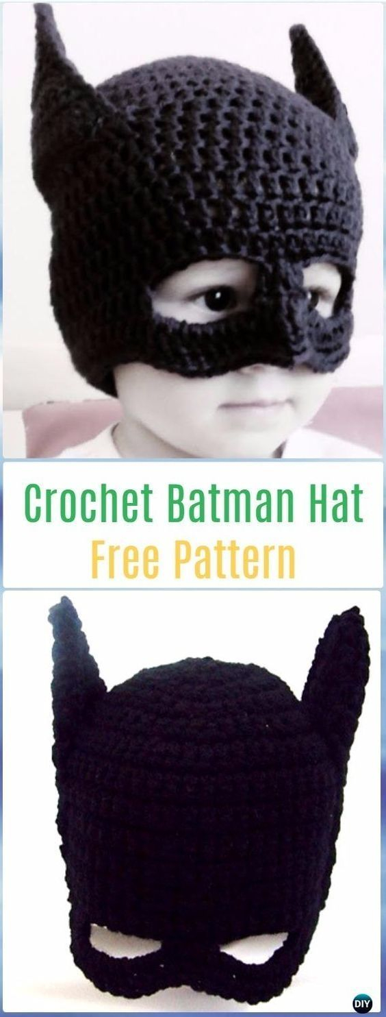 Crochet Batman Hat Pattern Crochet Batman Hat Free Pattern With Video Crochet Halloween Hat