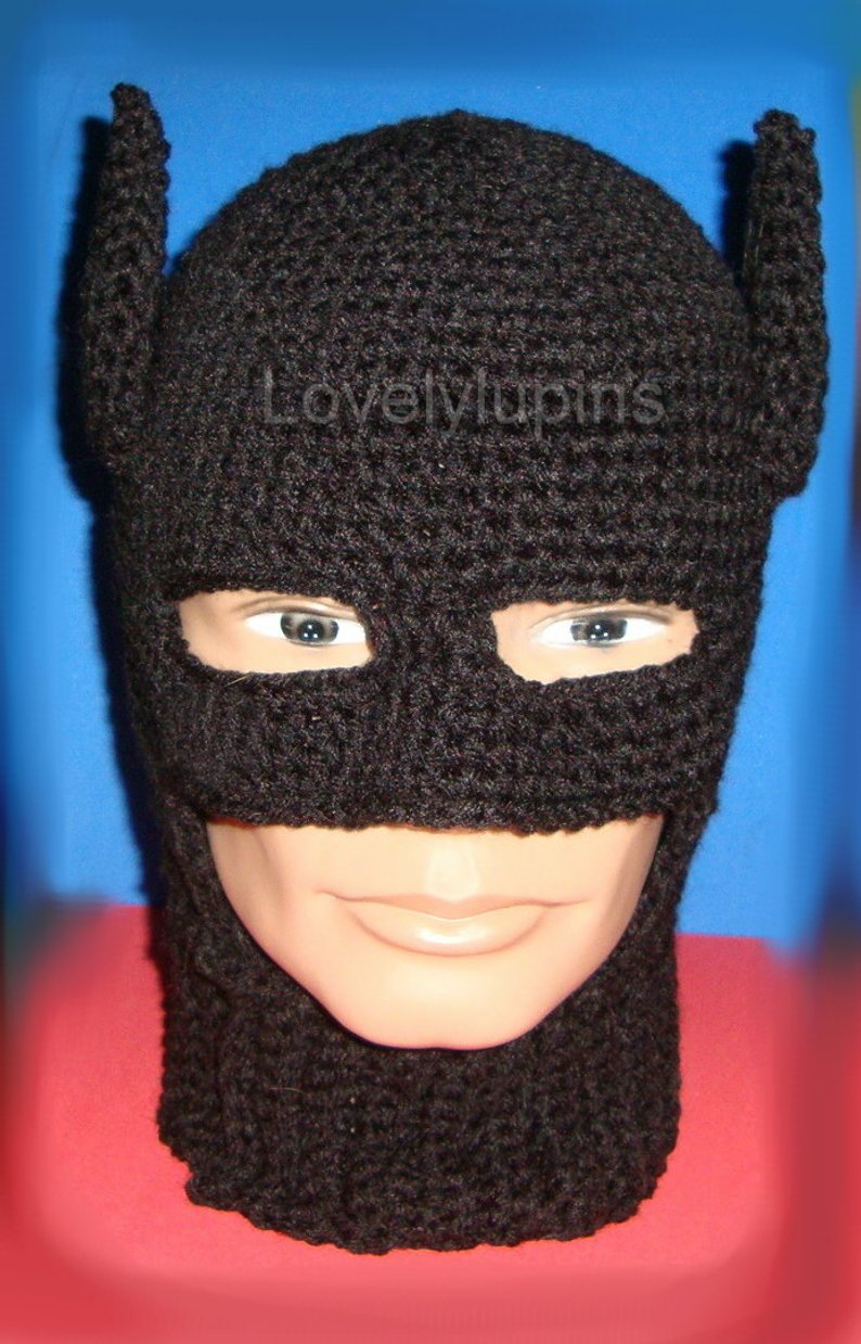 Crochet Batman Hat Pattern Crochet Batman Hat Pattern Costume Adult Beanie Etsy
