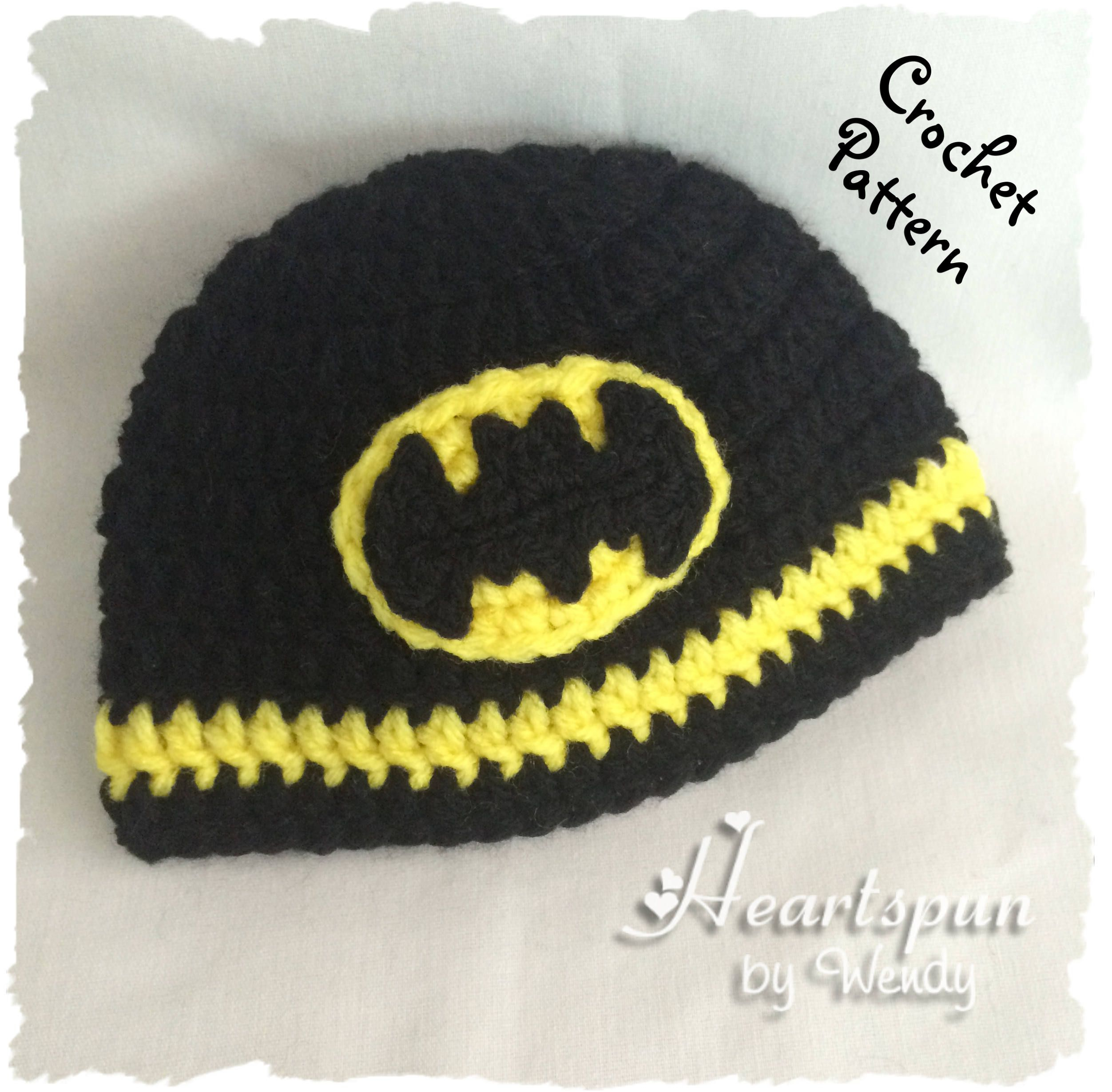Crochet Batman Hat Pattern Crochet Pattern To Make A Batman Hat In 8 Sizes Ba To Adult And