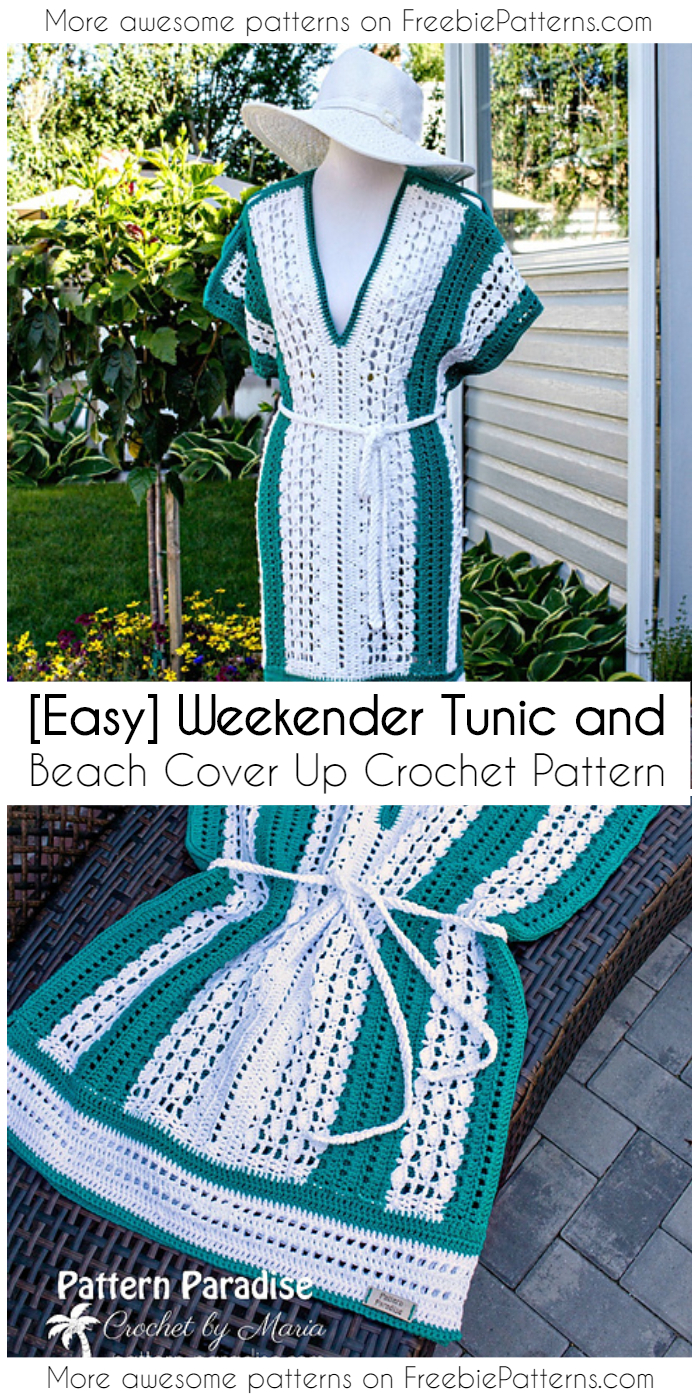 Crochet Beach Cover Up Pattern Easy Weekender Tunic And Beach Cover Up Crochet Pattern