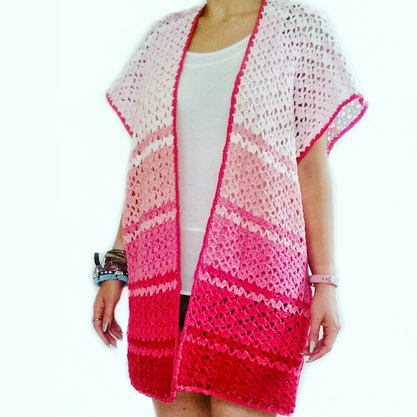 Crochet Beach Cover Up Pattern Set Free My Gypsy Soul A Crochet Craft Blog Pink Ombre Kimono