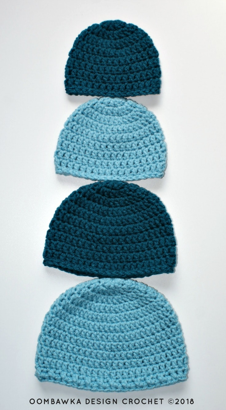 Crochet Beanie Pattern For 2 Year Old Simple Double Crochet Hat Pattern Oombawka Design Crochet