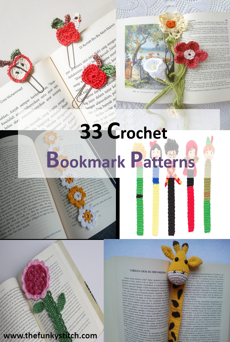 Crochet Bookworm Bookmark Pattern 33 Crochet Bookmarks The Funky Stitch