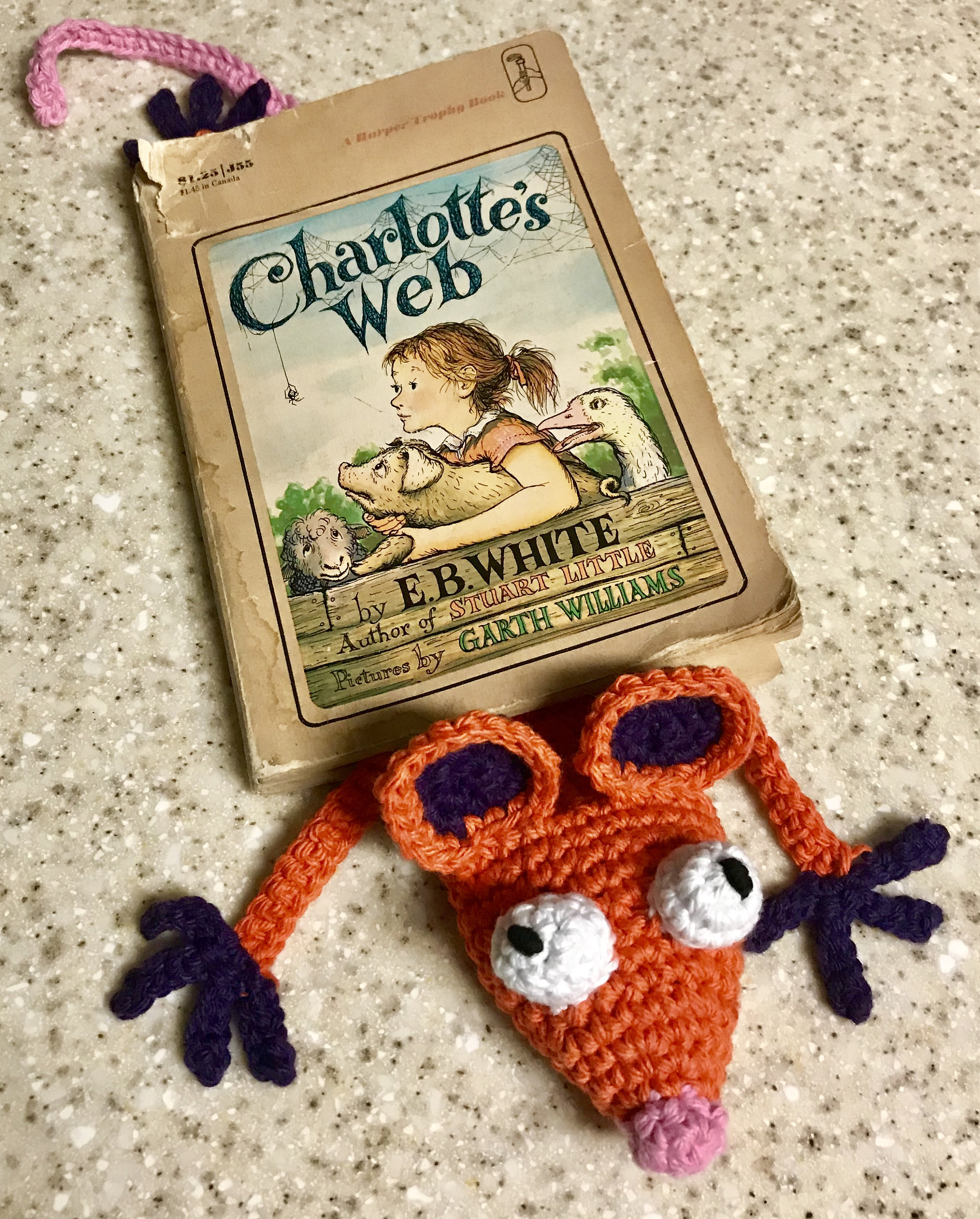 Crochet Bookworm Bookmark Pattern Crocheted Rat Bookmark Orange Mouse Bookmark Bookworm Etsy