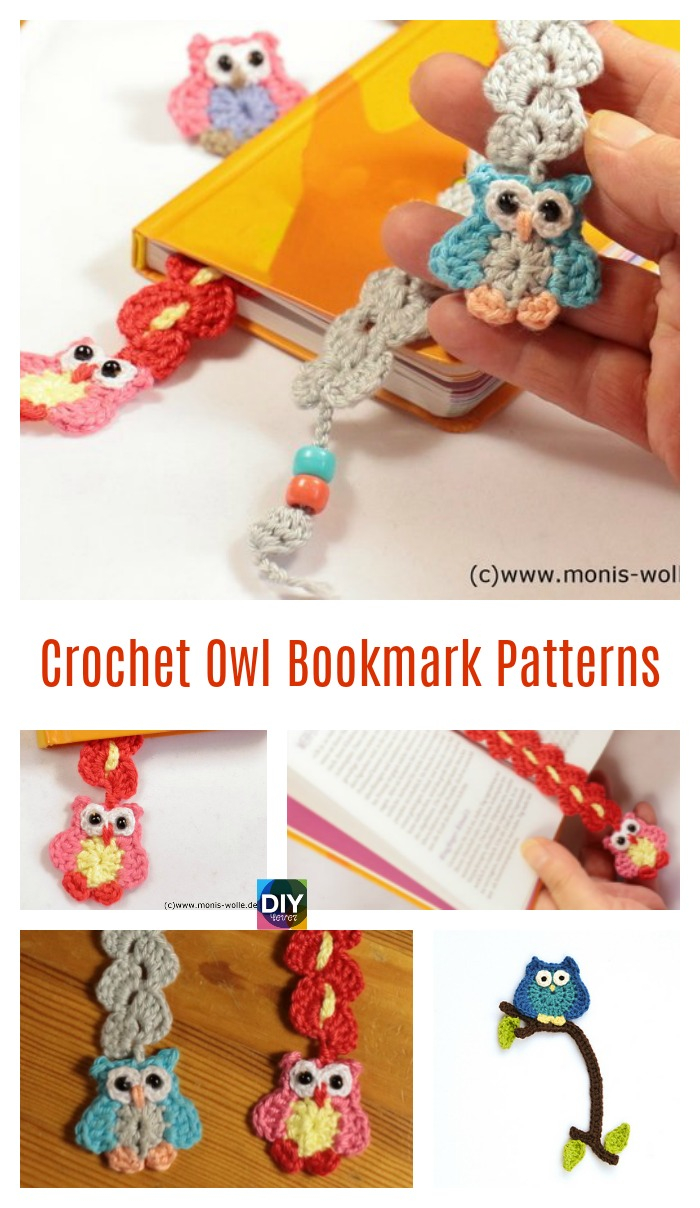 Crochet Bookworm Bookmark Pattern Super Cute Crochet Owl Bookmark Patterns Diy 4 Ever