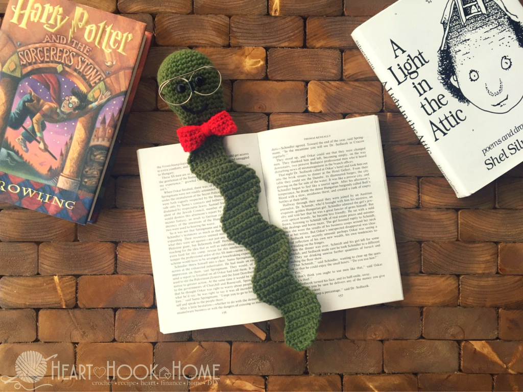 Crochet Bookworm Bookmark Pattern The Nerdy Bookworm Bookmark Free Crochet Pattern