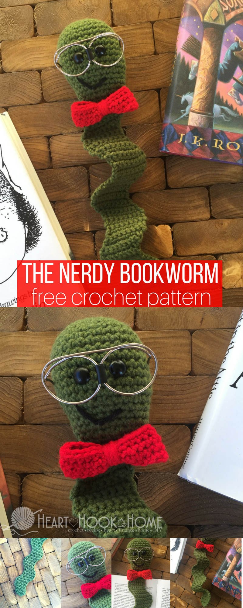 Crochet Bookworm Bookmark Pattern The Nerdy Bookworm Bookmark Free Crochet Pattern