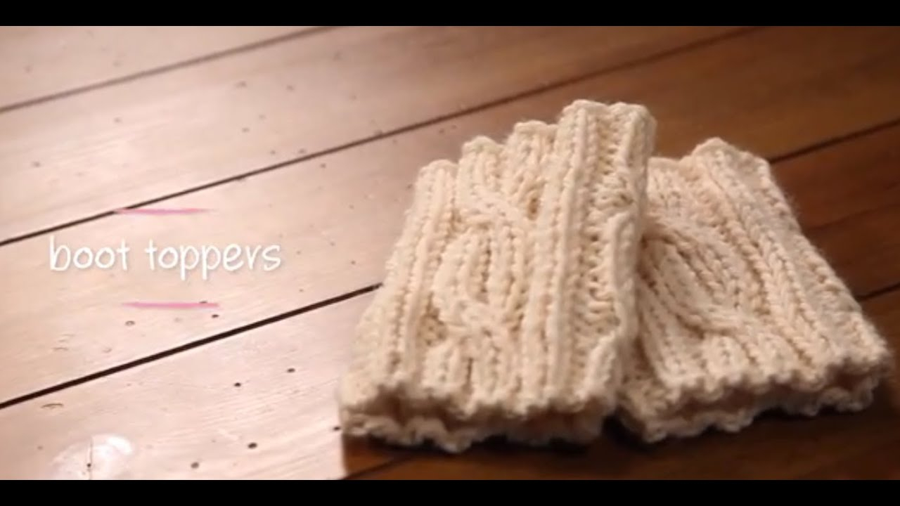 Crochet Boot Cuff Pattern Knit Boot Cuffs With Pattern 1 Hour Project Knitting Tutorial With
