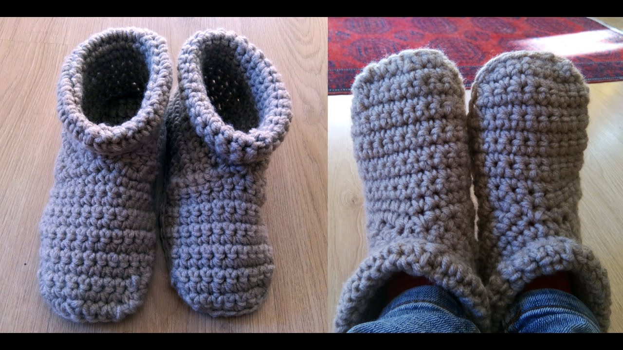 Crochet Bootie Pattern For Adults Crochet Slipper Boots Youtube