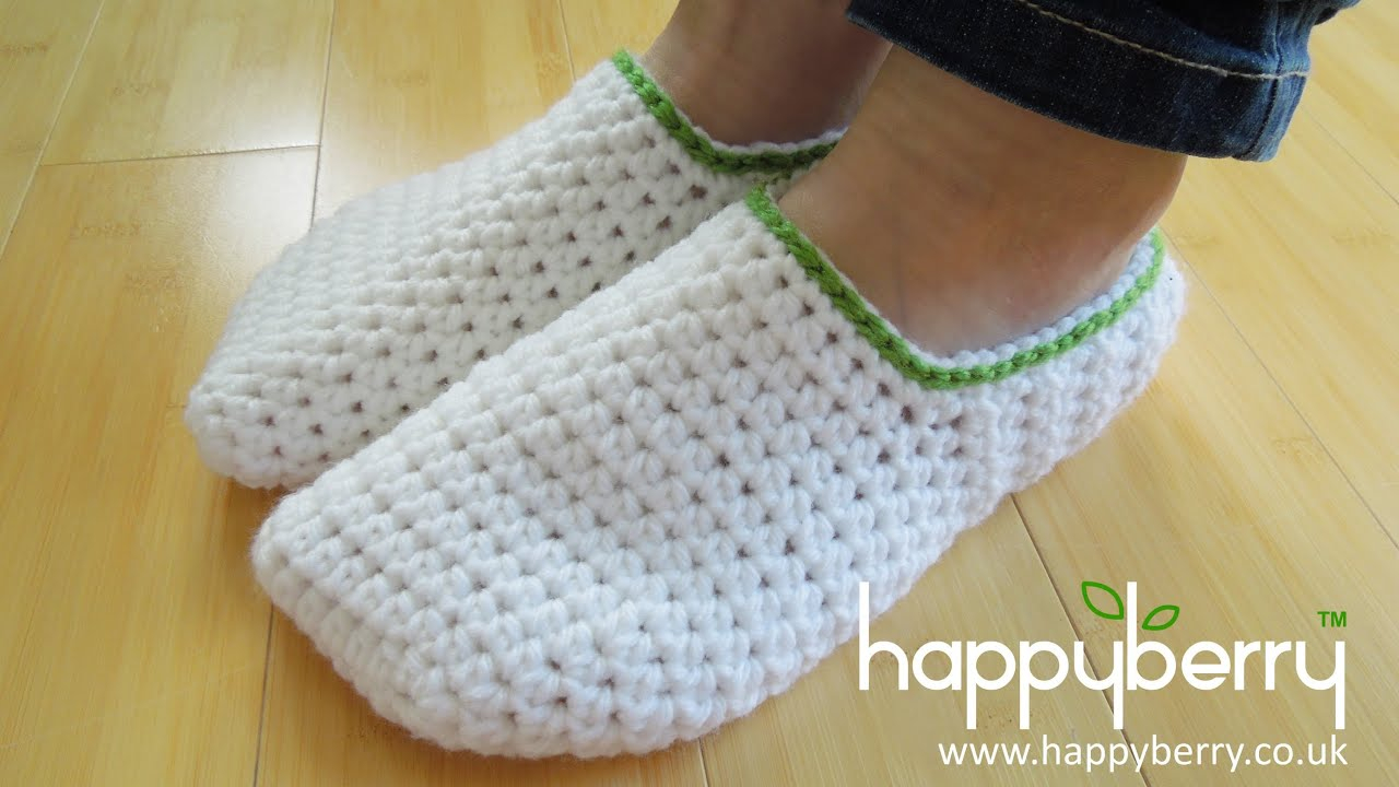 Crochet Boots Pattern For Adults Crochet How To Crochet Simple Adult Slippers For Men Or Women
