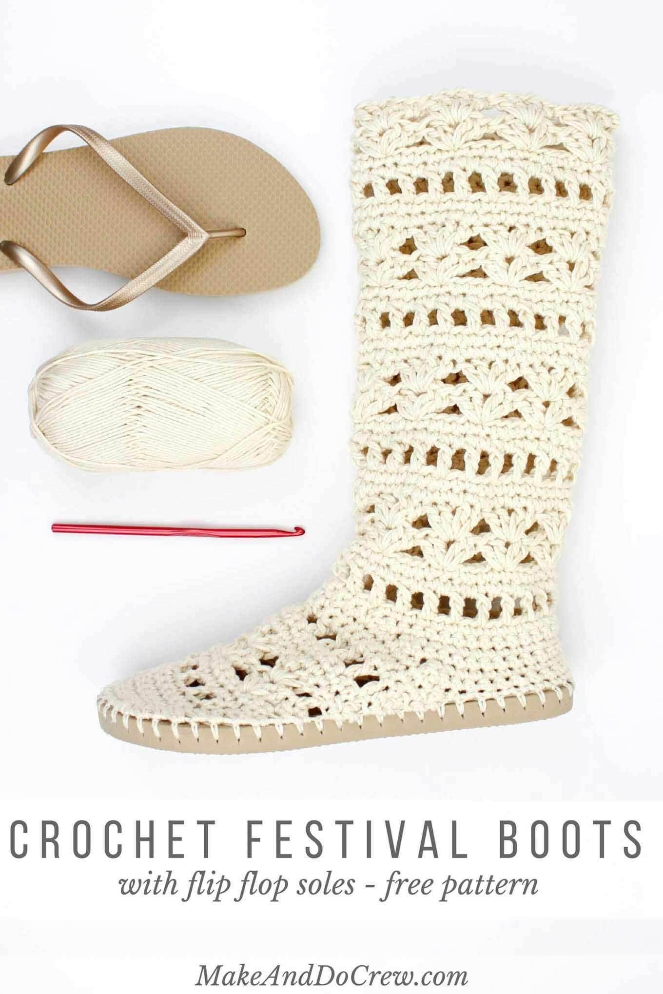 Crochet Boots Pattern For Adults Lacy Crochet Boots Pattern For Adults Made With Flip Flops