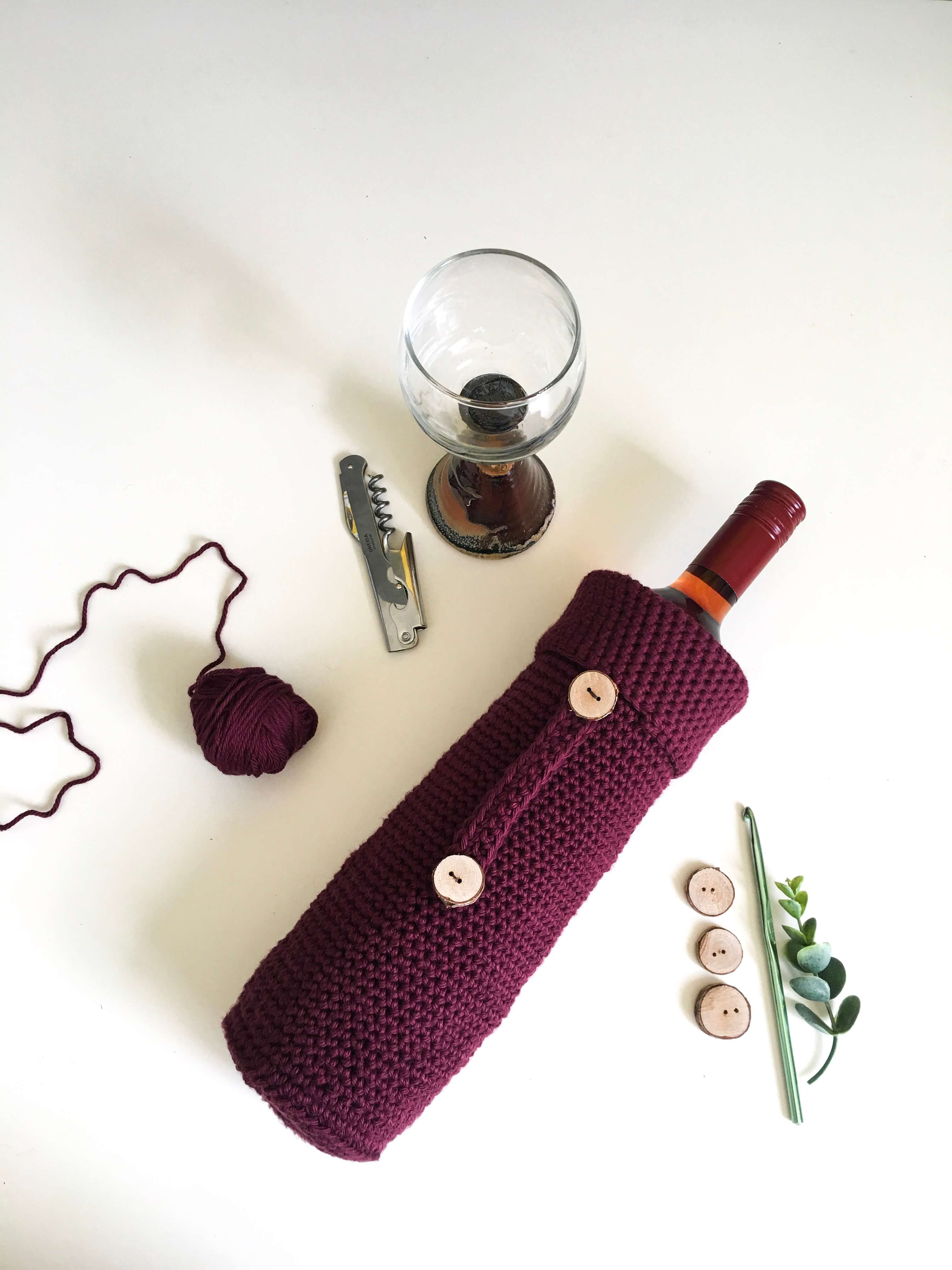 Crochet Bottle Holder Pattern How To Make A Crochet Wine Bottle Cover The Best Hostess Gift