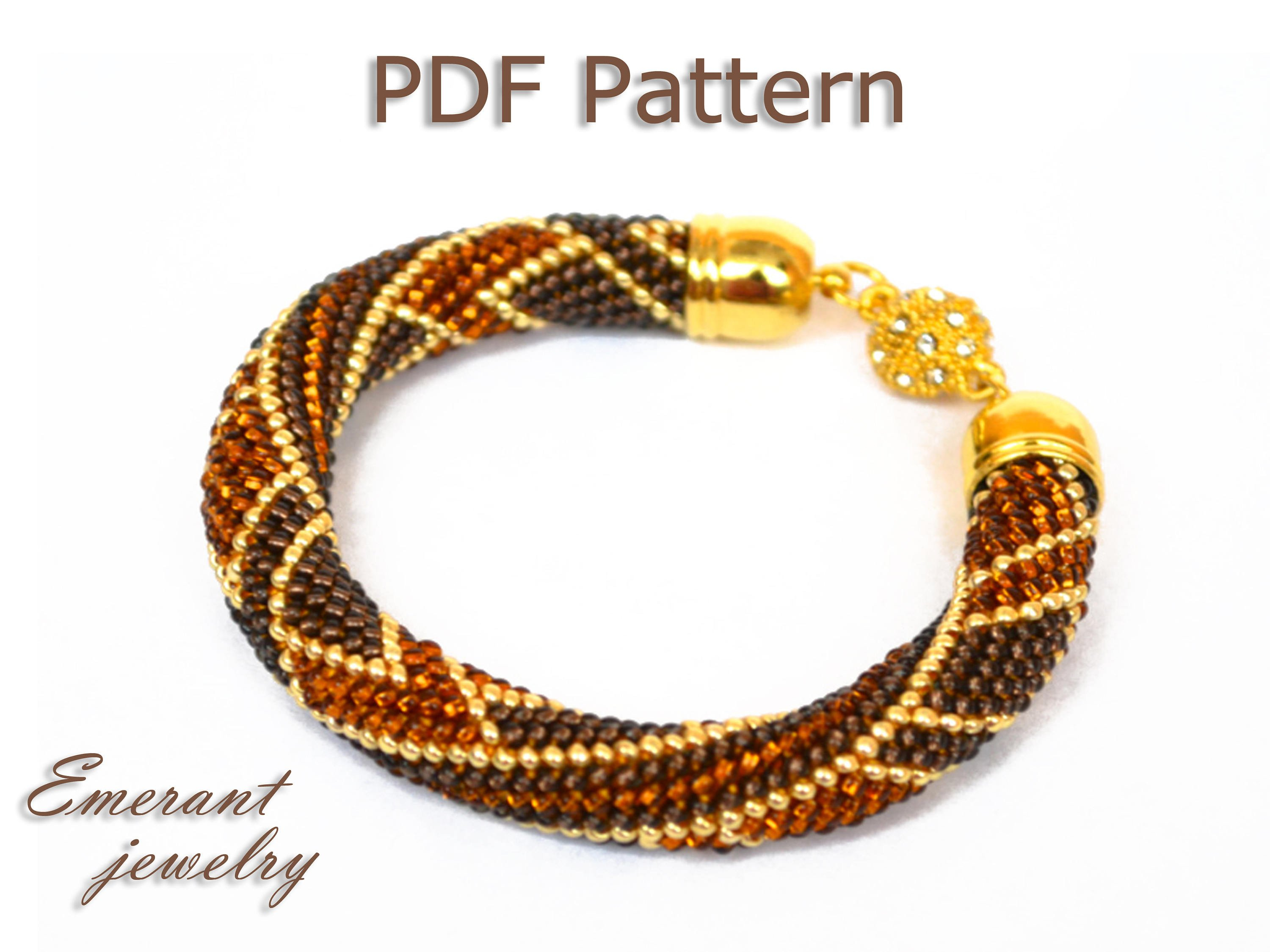 Crochet Bracelet Pattern Crochet Bracelet Pattern Bead Jewelry Pattern Bead Crochet Etsy