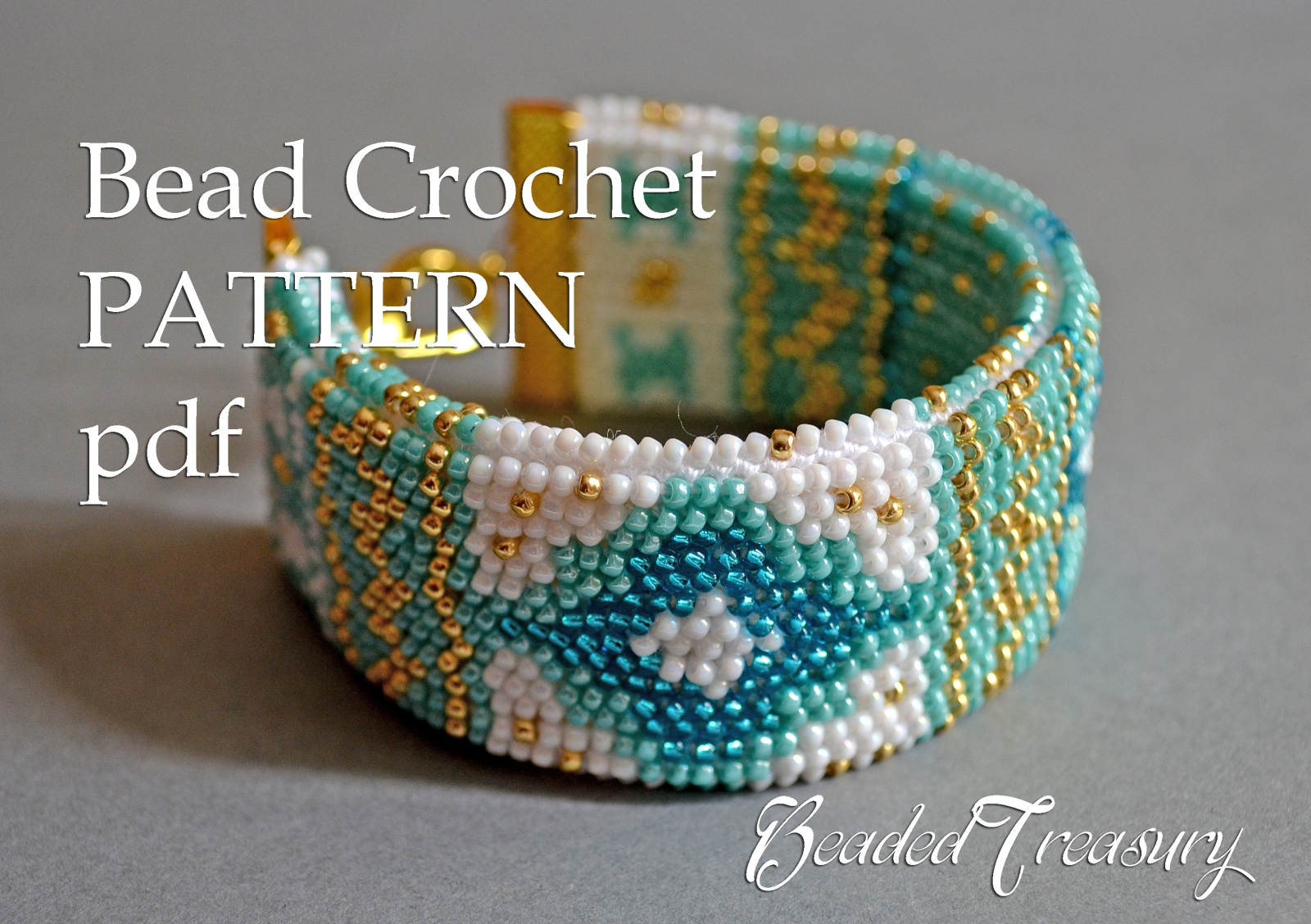 Crochet Bracelet Pattern Mediterranean Breeze Bead Crochet Bracelet Pattern Bead Crochet