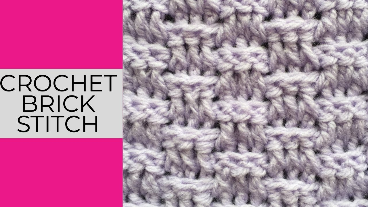 Crochet Brick Stitch Pattern Crochet Brick Stitch Tutorialgreat For Blankets Scarfs Or Pillow