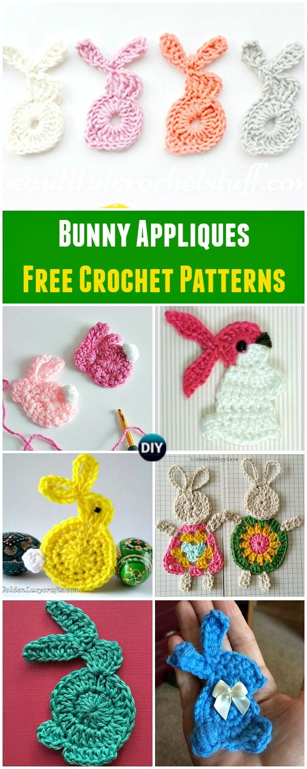 Crochet Bunny Pattern Easy 18 Crochet Bunny Applique Free Patterns