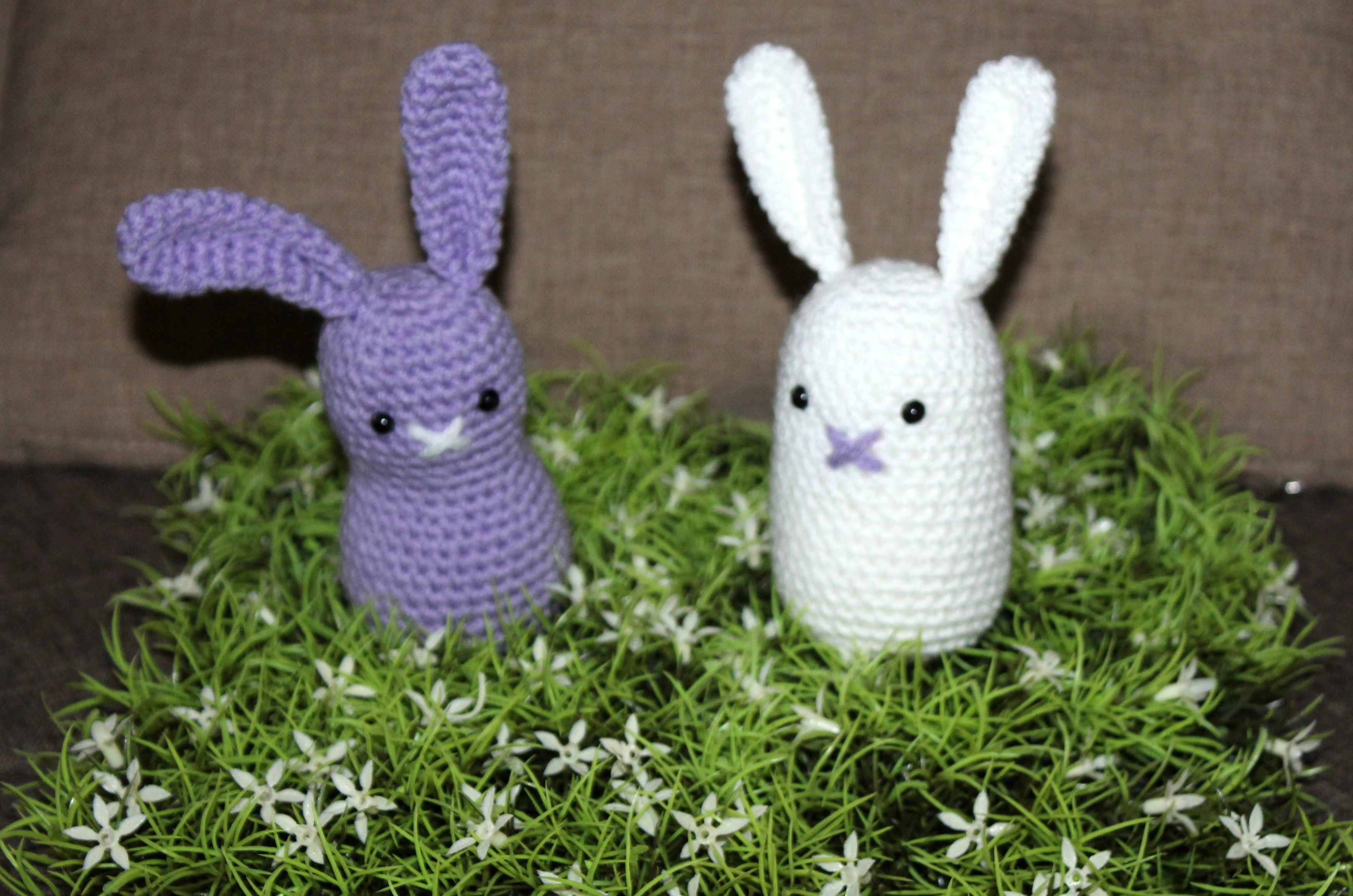 Crochet Bunny Pattern Easy White And Purple Simple Easter Bunny Crochet Pattern
