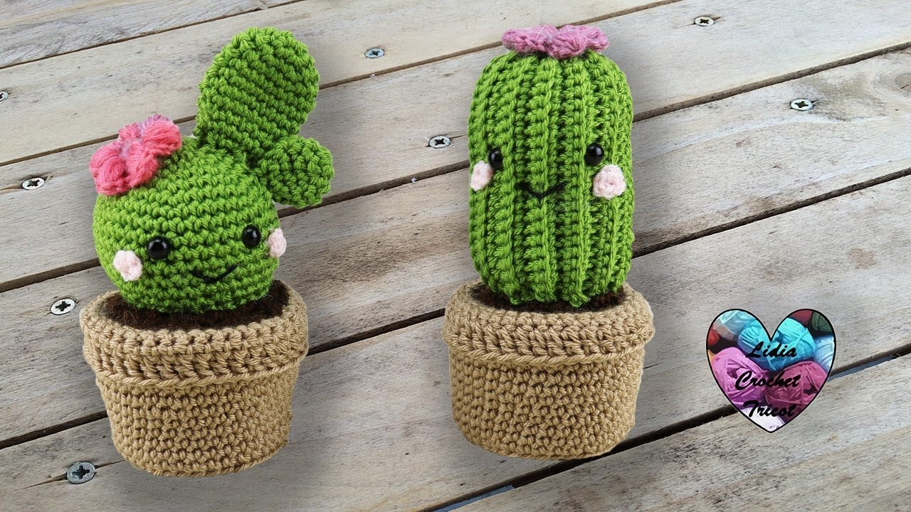 Crochet Cactus Pattern Amigurumi Cactus Kawaii Crochet Subtitulos Espaol Youtube