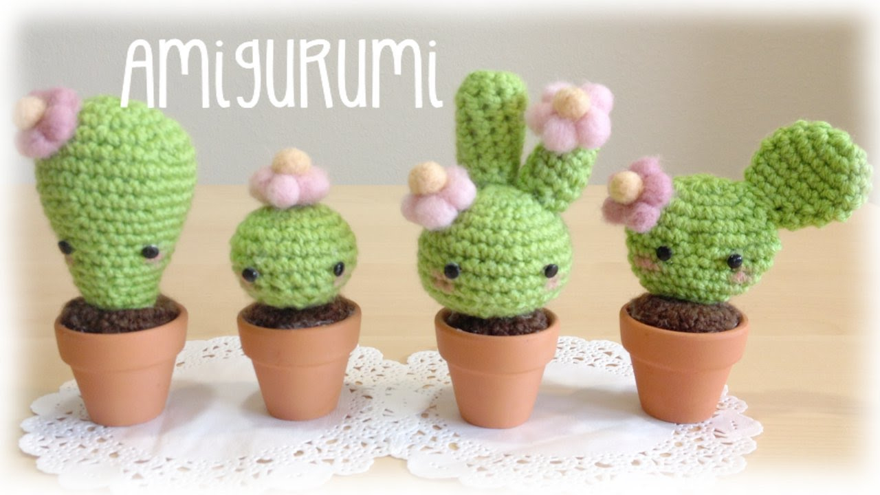 Crochet Cactus Pattern Diy Amigurumi Crochet Kawaii Cactus Youtube