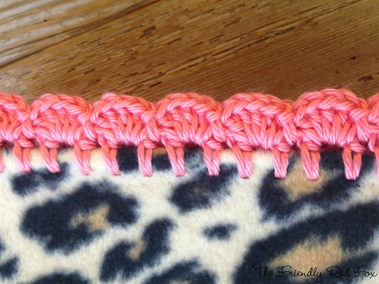 Crochet Camo Baby Blanket Pattern Crochet Edge On Fleece Blanket Tutorial Thefriendlyredfox