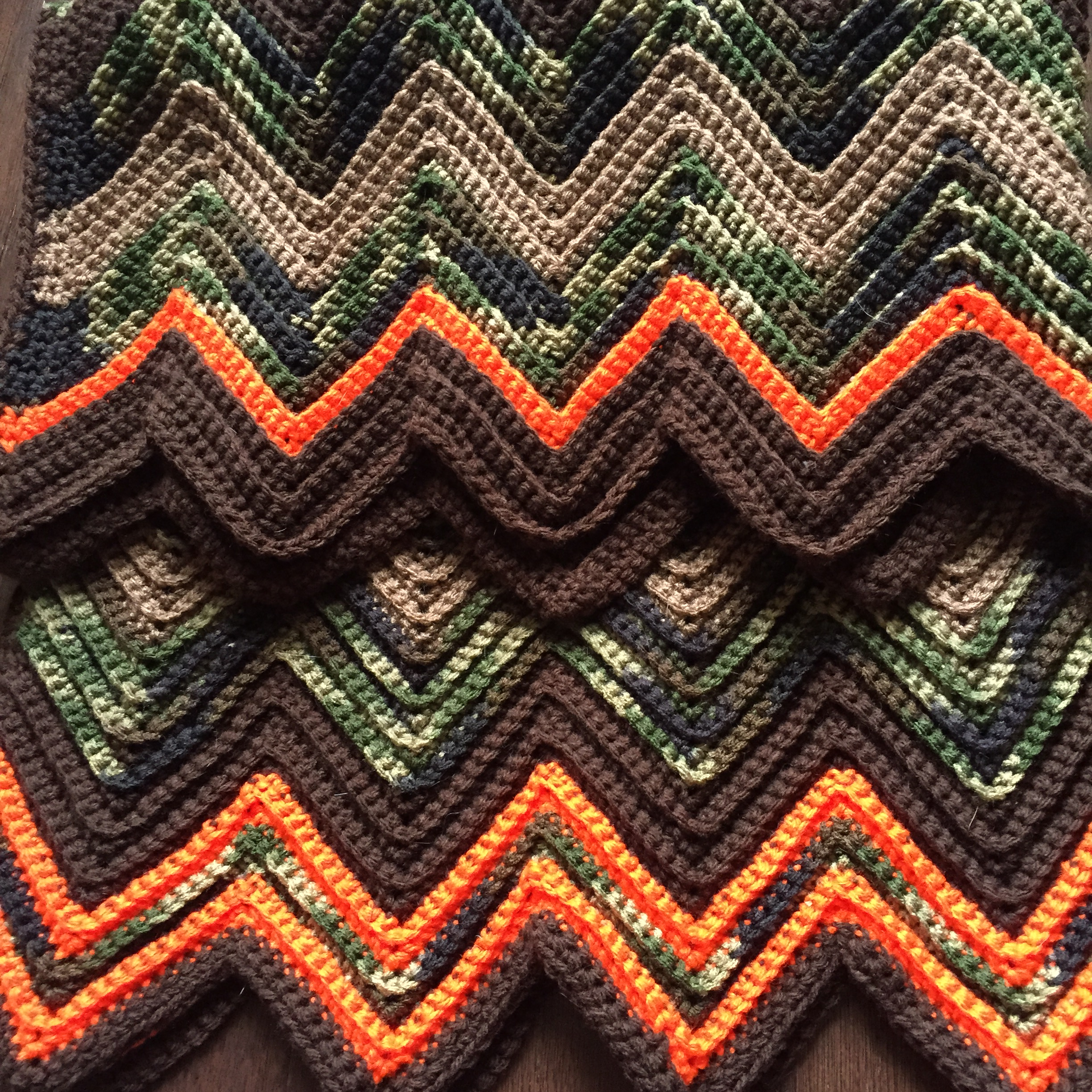 Crochet Camo Baby Blanket Pattern Ripple Chevron Ba Blanket Camo The Dirty Birdie Shop Online