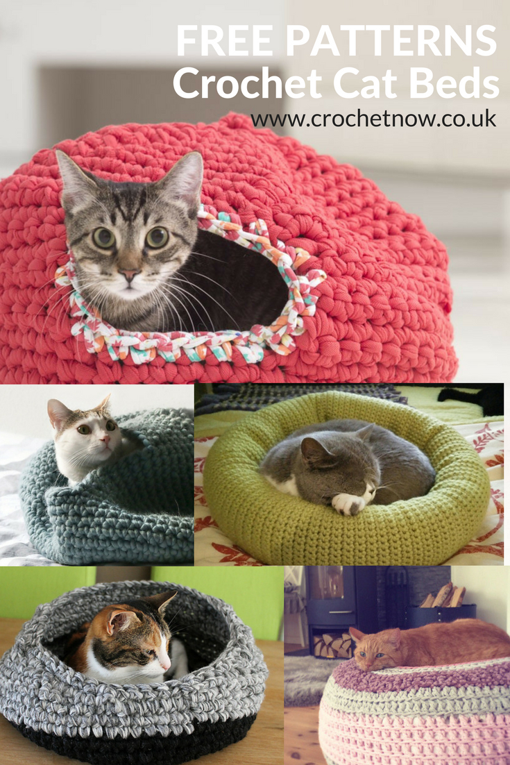 Crochet Cat Bed Pattern Free Crochet Cat Bed Patterns Crochet Patterns Pinterest Crochet