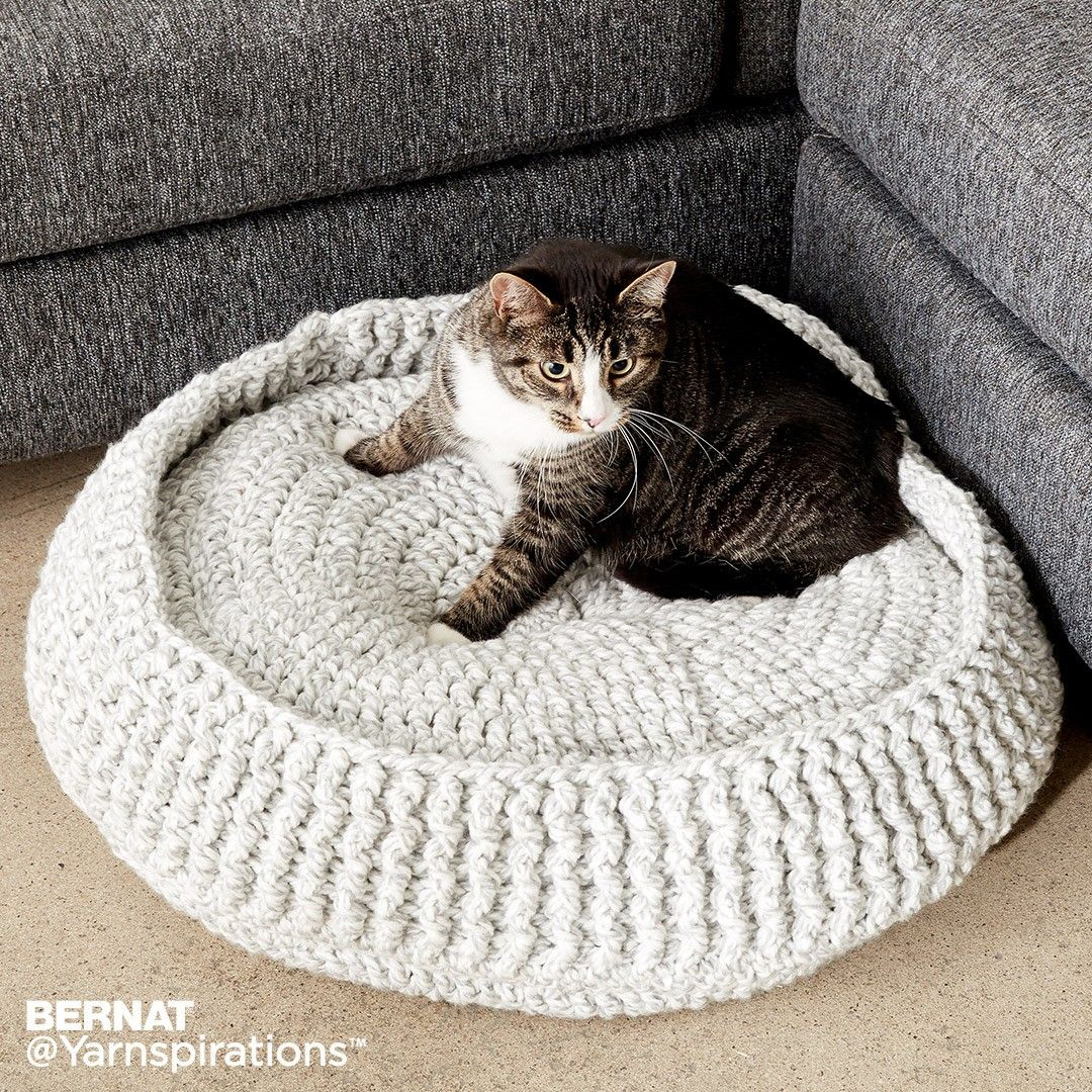 Crochet Cat Bed Pattern Free Crochet Pet Bed Crochet Charity Lets Make A Difference Free