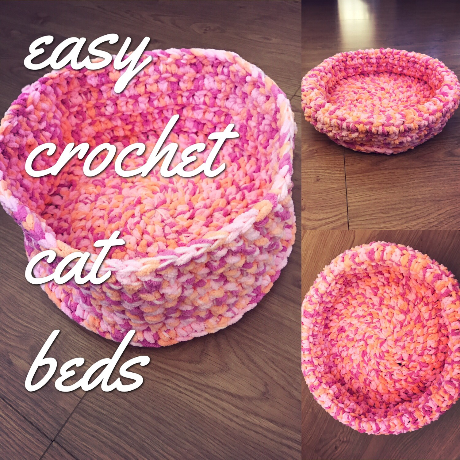 Crochet Cat Bed Pattern Free Easy Crochet Cat Beds Joy Mariah