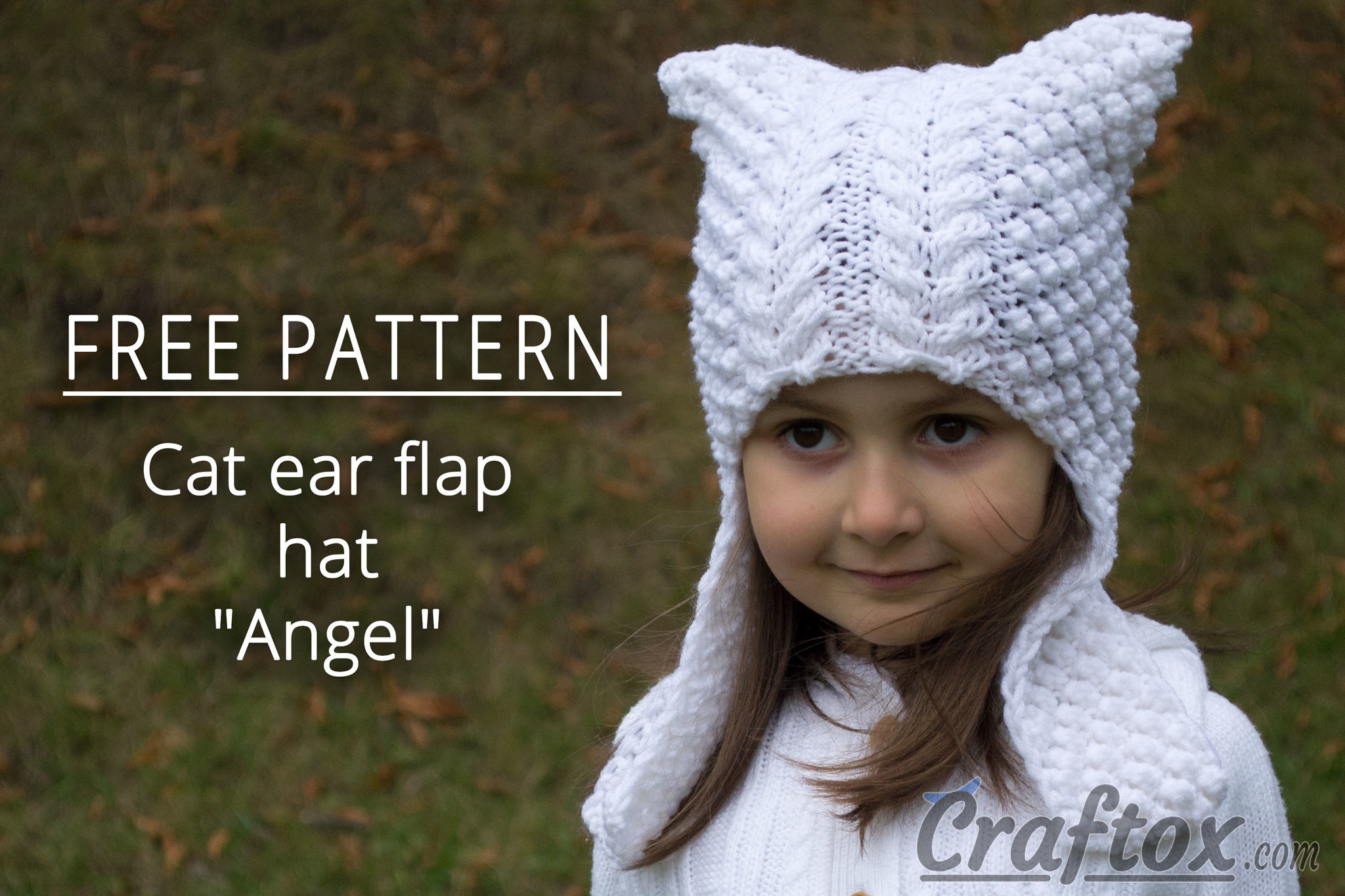 Crochet Cat Hat Pattern Cat Ear Flap Hat Angel Free Knitting Pattern