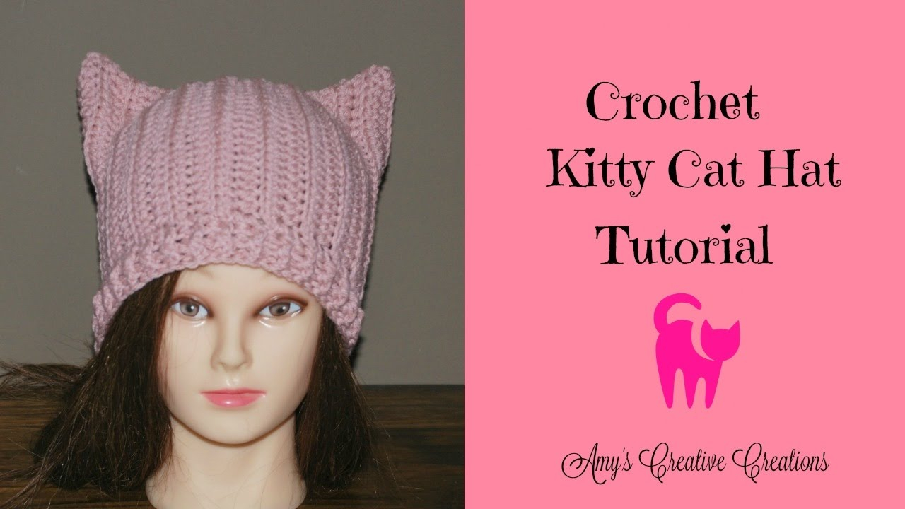 Crochet Cat Hat Pattern Crochet Kitty Cat Hat Tutorial Crochet Jewel Youtube