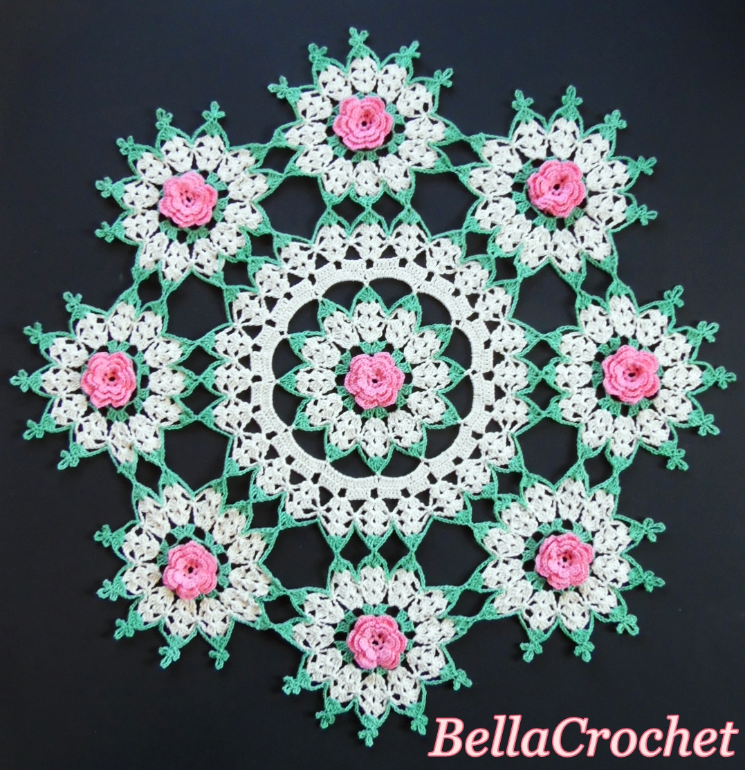 Crochet Centerpiece Pattern Bellacrochet Rose Garden Centerpiece A Free Crochet Pattern For You