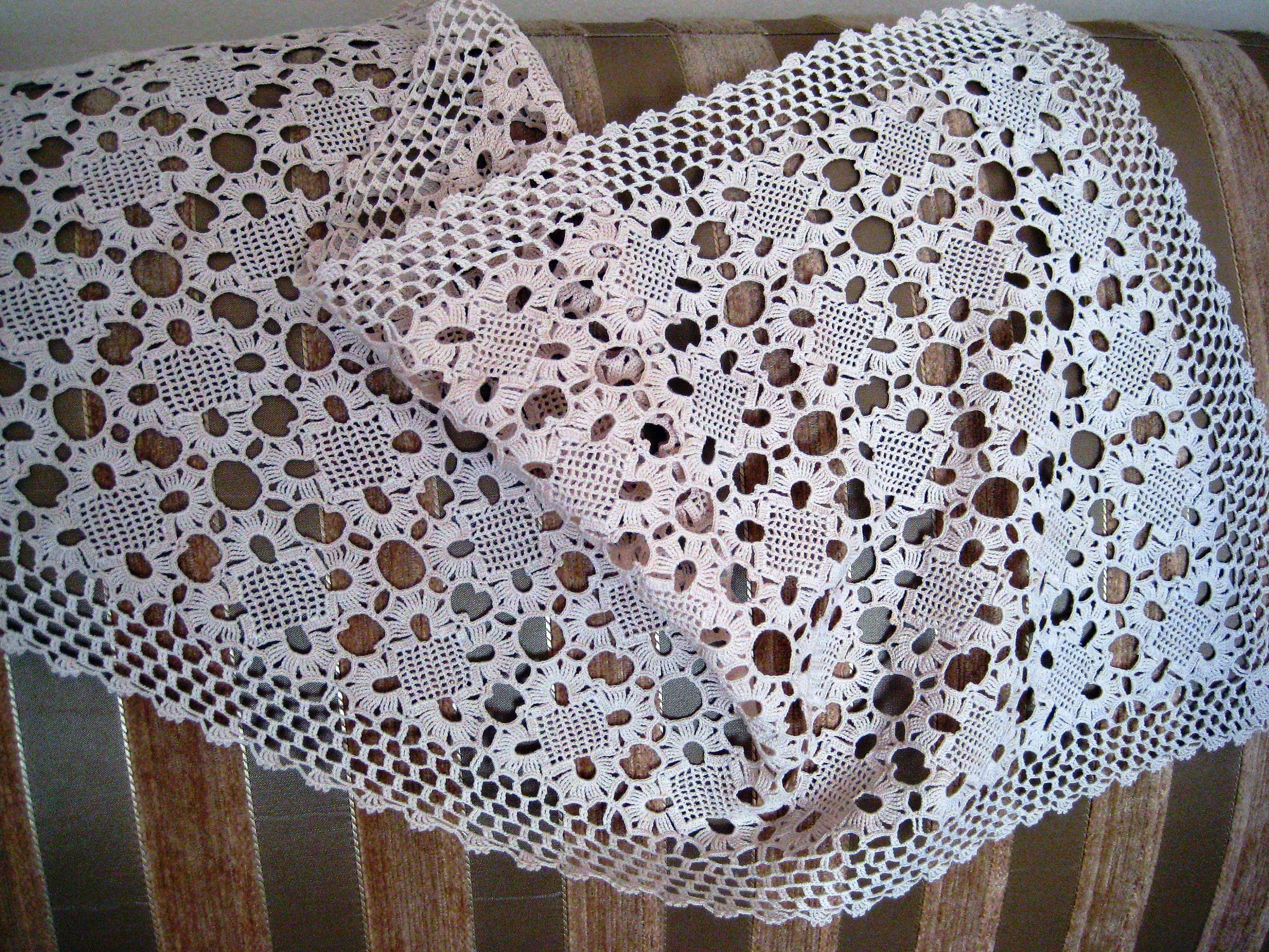 Crochet Centerpiece Pattern Crochet Tableclothbeige Crochet Centerpiececlassic