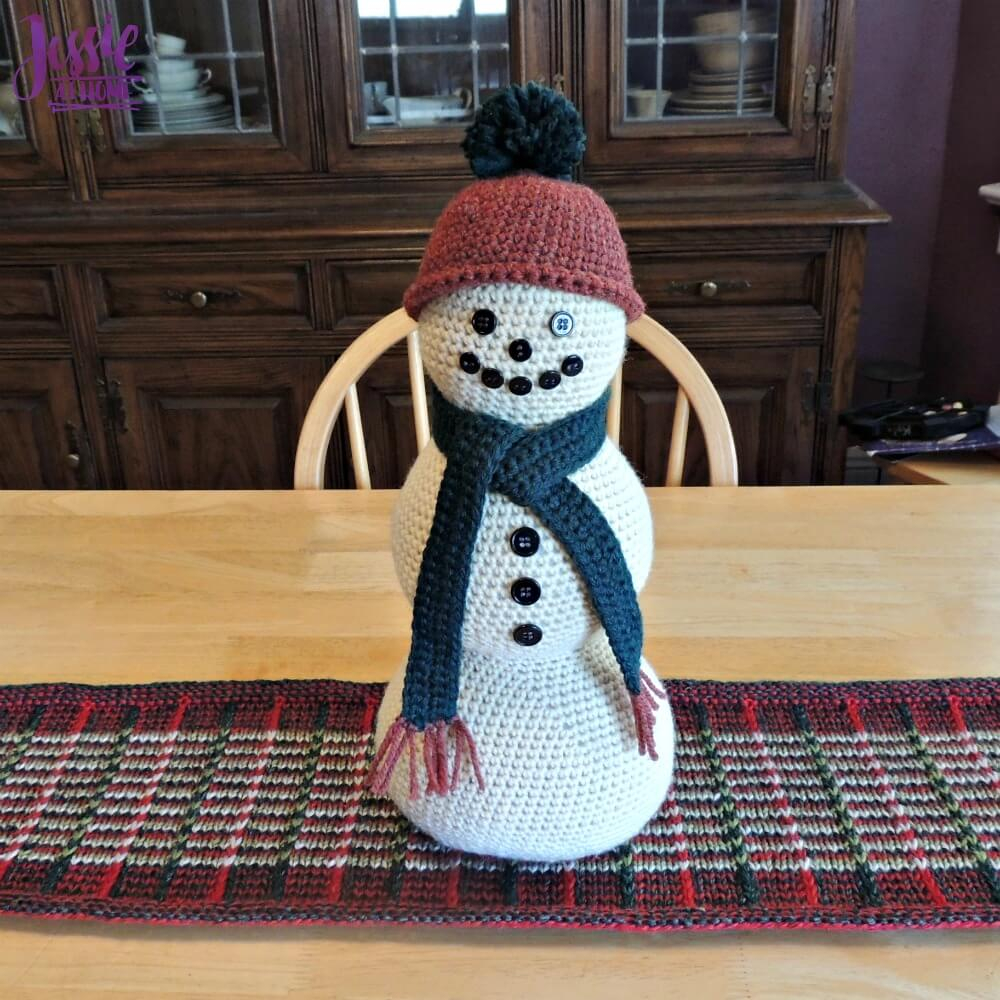 Crochet Centerpiece Pattern Snowman Centerpiece Jessie At Home