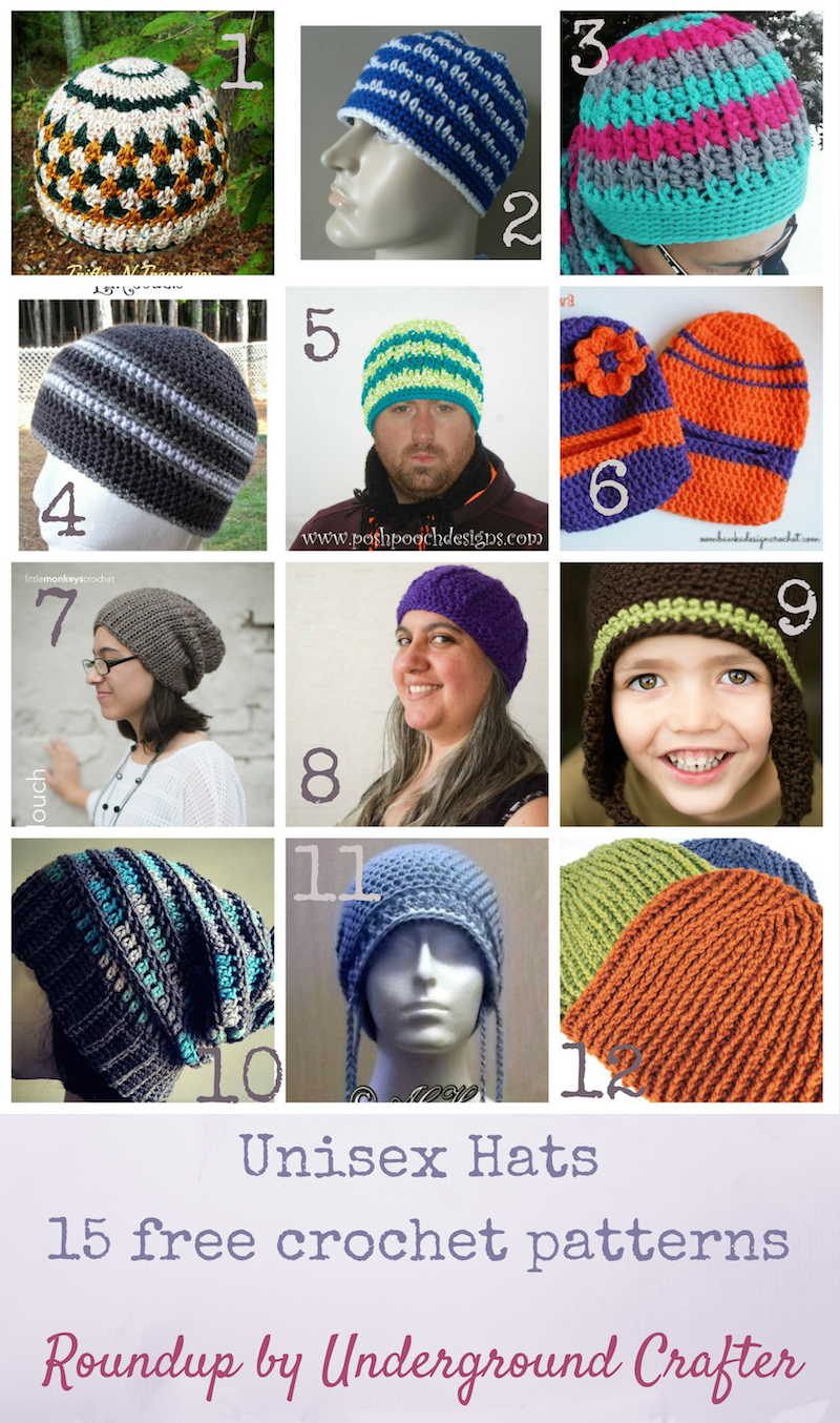 Crochet Chemo Caps Free Patterns Roundup 15 Free Crochet Patterns For Unisex Hats Underground Crafter