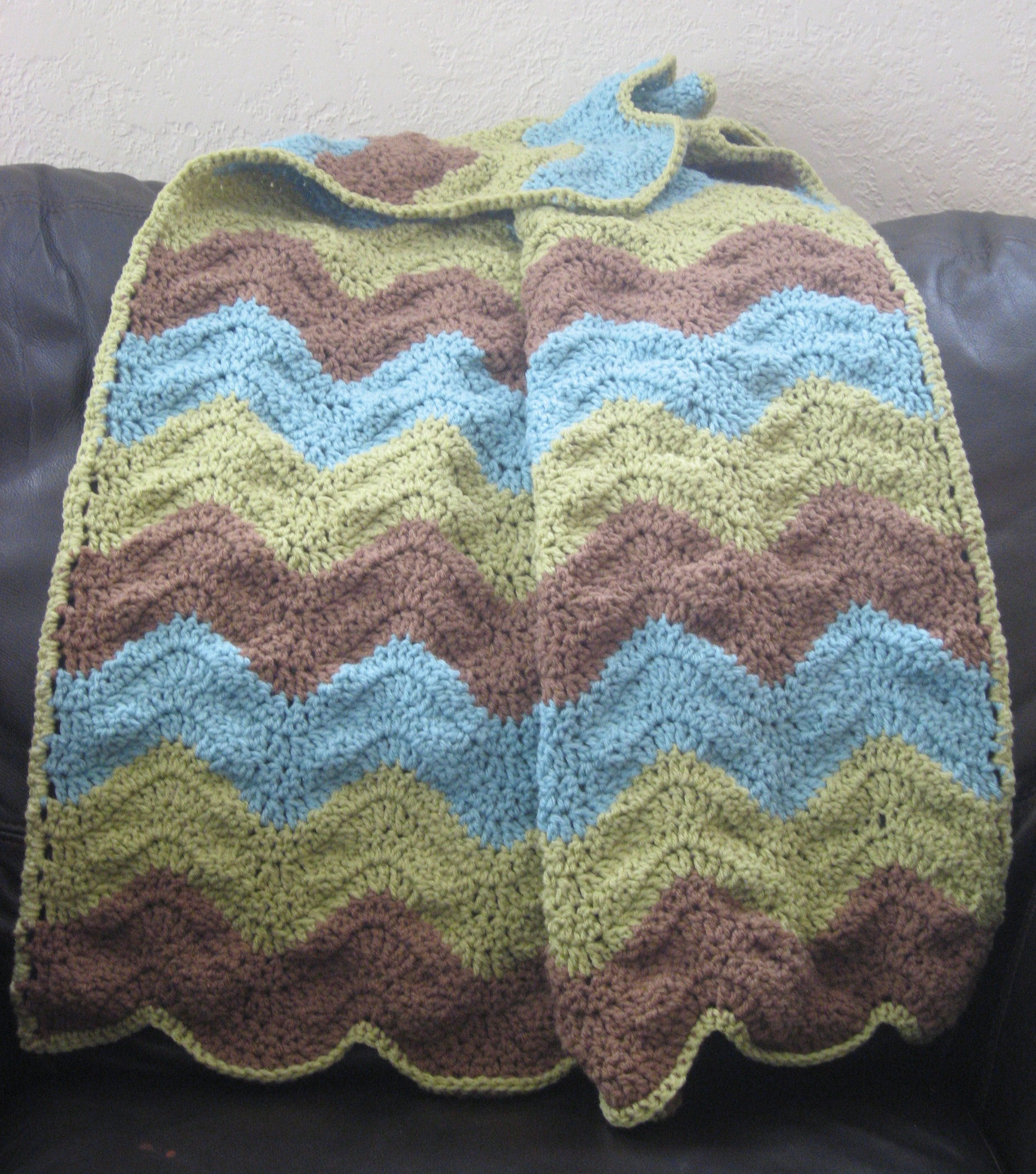 Crochet Chevron Baby Blanket Free Pattern Crochet Blocking Ripple Ba Afghan Tardy Homemaker