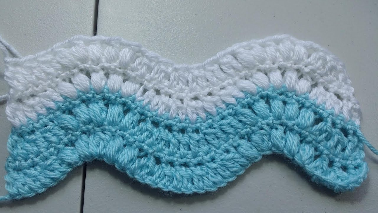 Crochet Chevron Pattern How To Crochet Puff Stitch Ripple Pattern Youtube