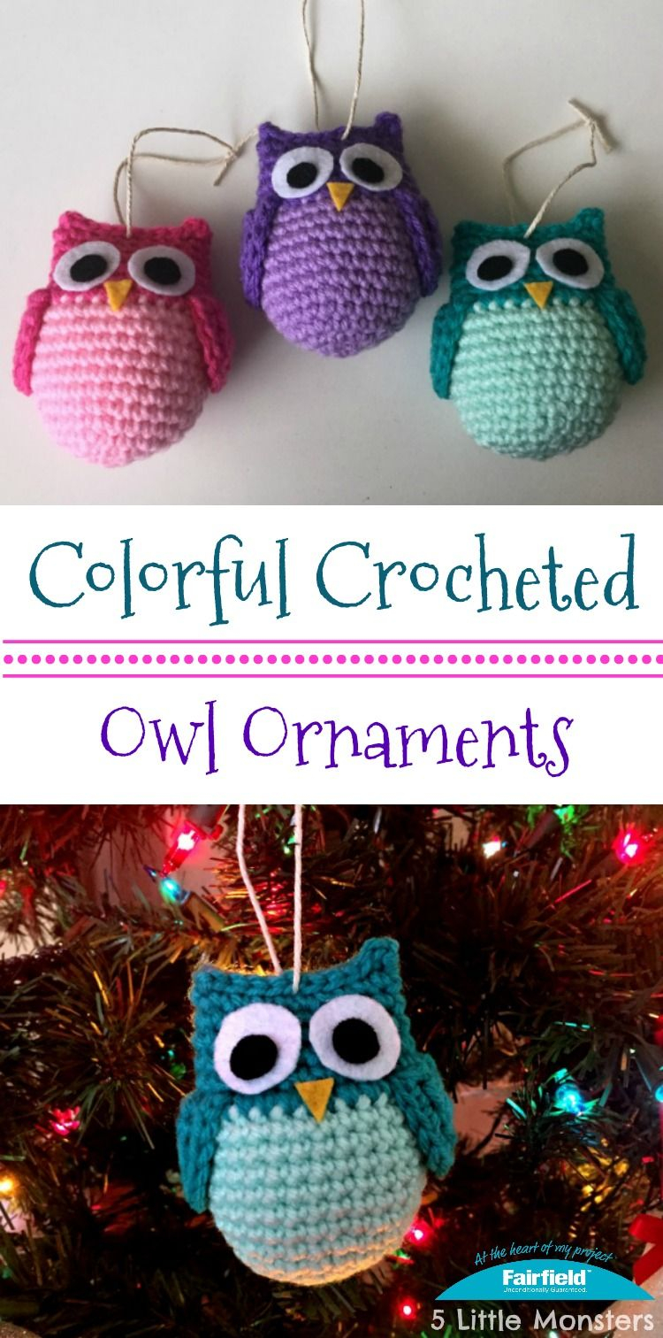 Crochet Christmas Ornament Patterns Colorful Owl Ornaments Moogly Community Board Pinterest