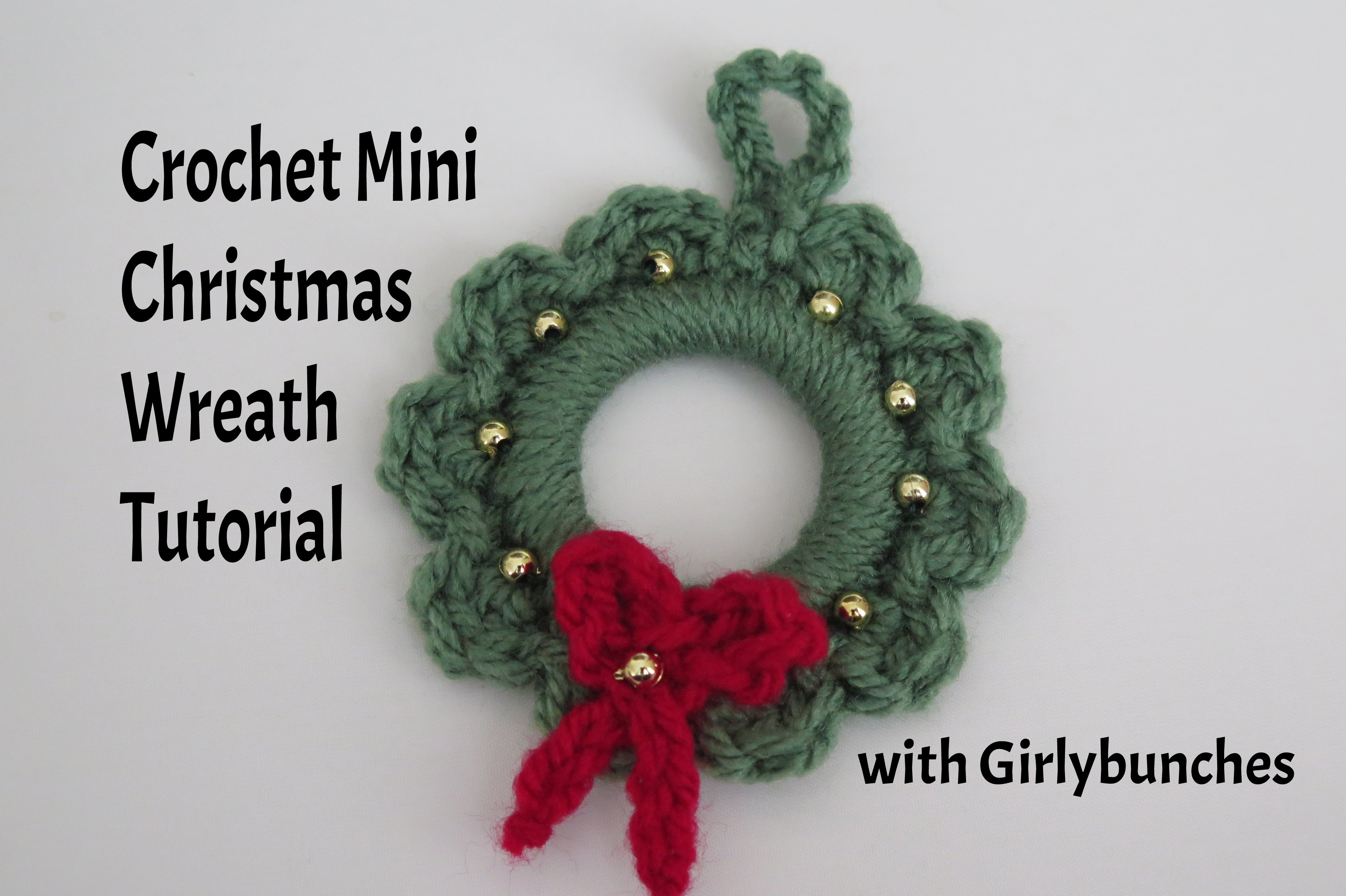 Crochet Christmas Ornament Patterns Crochet Christmas Wreath Ornament Pattern Vectorborders