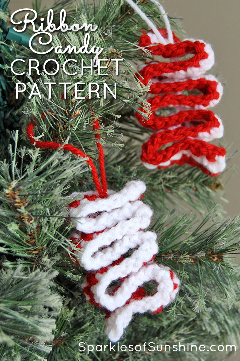 Crochet Christmas Ornament Patterns Easy Crochet Ribbon Candy Christmas Ornament With Free Pattern