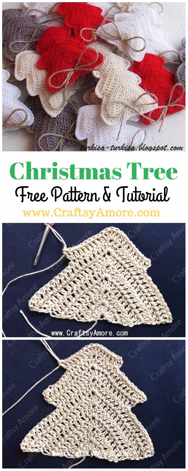 Crochet Christmas Ornament Patterns Easy Free Christmas Tree Ornament Crochet Pattern